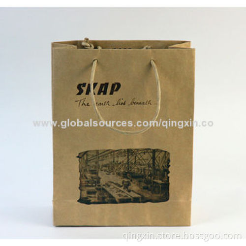 Brown Craft Paper Bag with Twisted Handle, Suitable for Packing, Shopping and Gifts